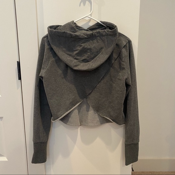 Grey Gymshark Cropped Hoodie - Size S - Picture 4 of 6